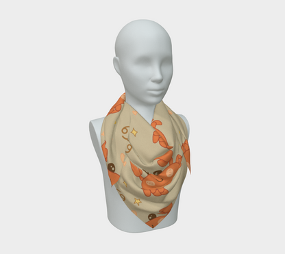 Cancer Zodiac Sign Pattern Print Cute Scarf