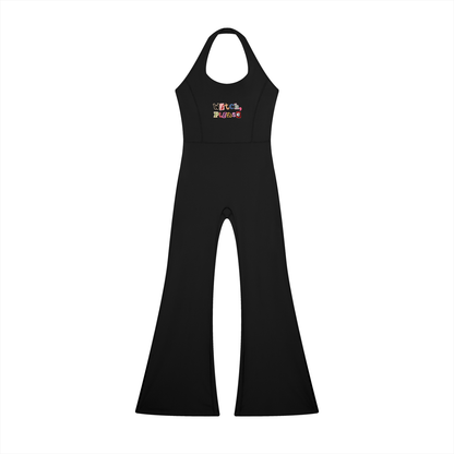 Witch Please Women’s Halter Flared Jumpsuit