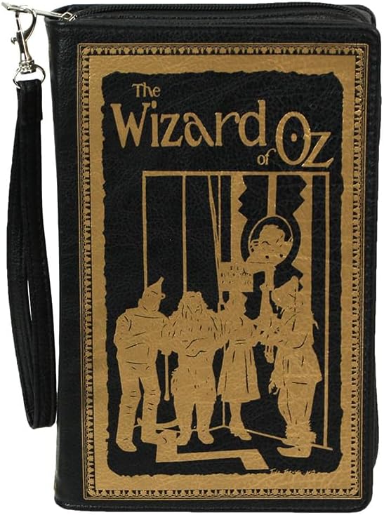 Beauty and the Beast Book Handbag Black Vinyl Novelty Clutch Purse Crossbody Bag