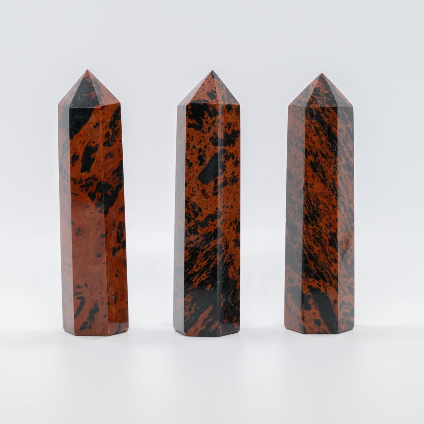 Angelstones Natural Smoky Quartz Gemstone Healing Crystal Hexagonal Pointed Reiki Chakra Faceted Prism Wand Carved Stone Figurine Home Decor