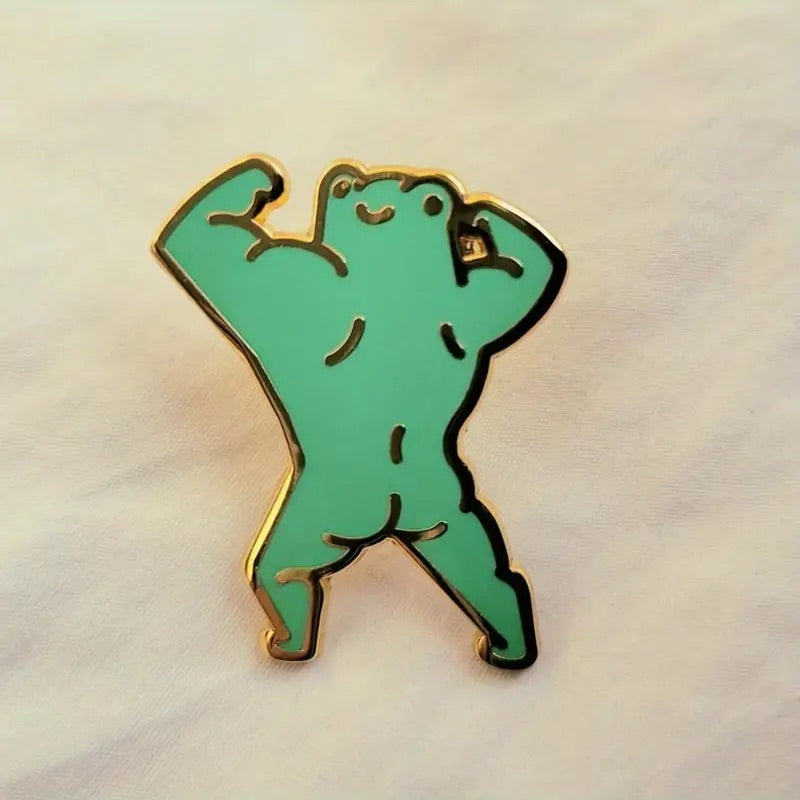 Buff Frog Enamel Pin