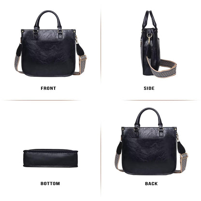 Crossbody Purse with Guitar Strap Zipped Pockets Handbag Shoulder Bag Vegan Leather Crossbody Bags for Women