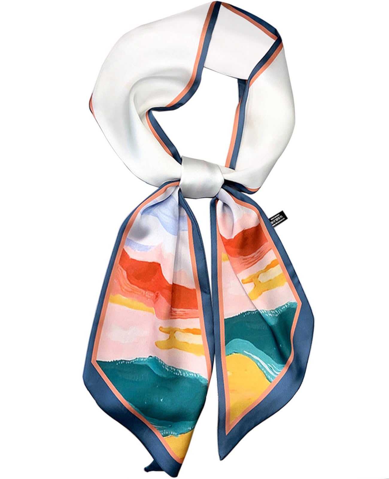 Mitzah Head Scarf  Mulberry Silk Imitation Women's 59" Fashion Neck Satin Scarfs for Bag 59 * 5.9”
