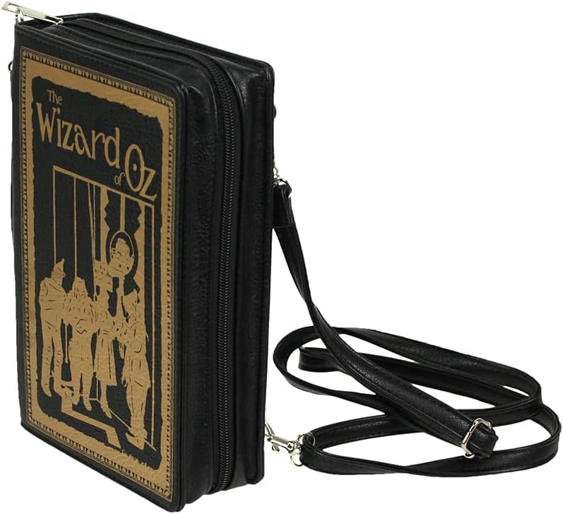 Beauty and the Beast Book Handbag Black Vinyl Novelty Clutch Purse Crossbody Bag