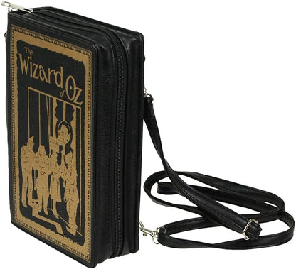 Beauty and the Beast Book Handbag Black Vinyl Novelty Clutch Purse Crossbody Bag