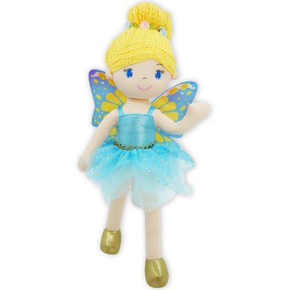 June Garden 18" Ballerina Plush Doll Rosalie - Soft Pink Hair Doll in Floral Dress & Tulle Skirt with Ballet Shoes - Gift for Girls & Toddlers