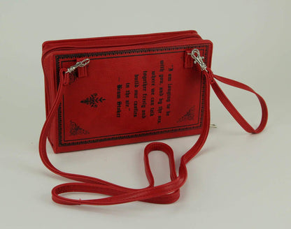 Beauty and the Beast Book Handbag Black Vinyl Novelty Clutch Purse Crossbody Bag