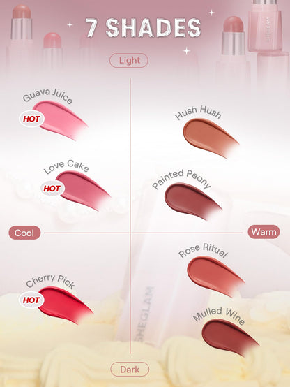 SHEGLAM Buttery Bliss Blush Stick Cream Milk Makeup Blush-Cherry Pick