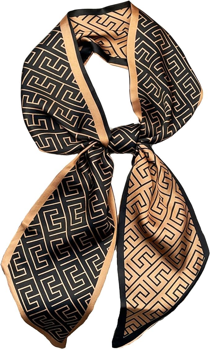 Mitzah Head Scarf  Mulberry Silk Imitation Women's 59" Fashion Neck Satin Scarfs for Bag 59 * 5.9”