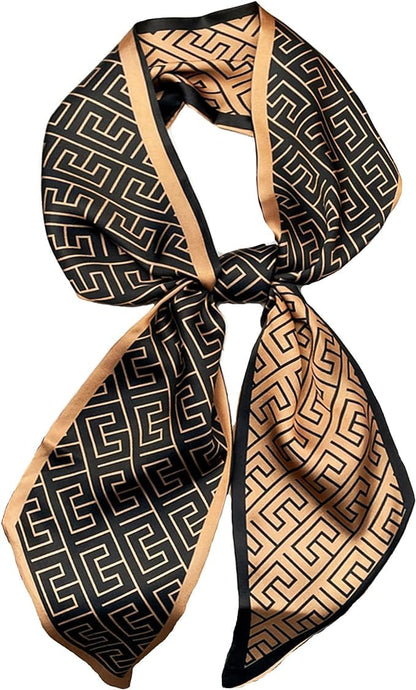 Mitzah Head Scarf  Mulberry Silk Imitation Women's 59" Fashion Neck Satin Scarfs for Bag 59 * 5.9”