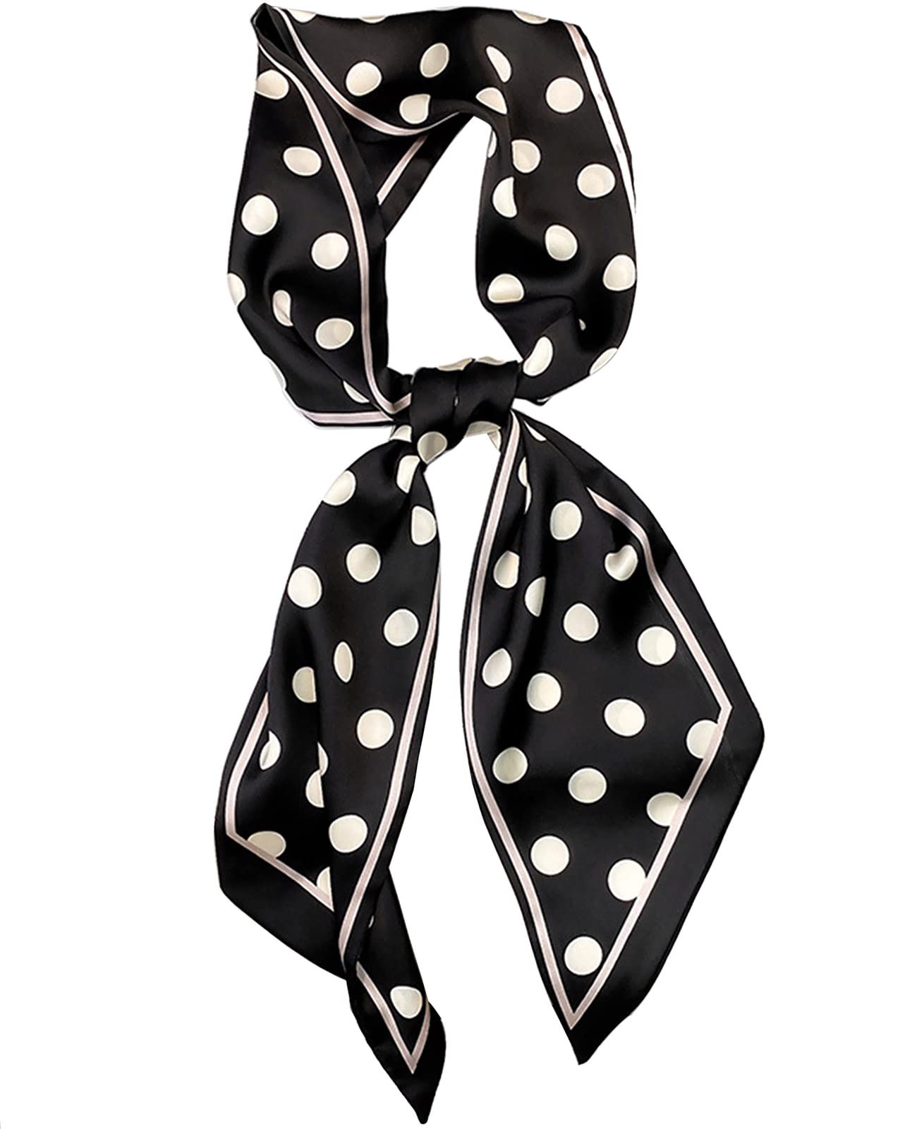 Mitzah Head Scarf  Mulberry Silk Imitation Women's 59" Fashion Neck Satin Scarfs for Bag 59 * 5.9”