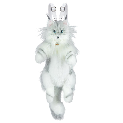 Chongker Cat Shaped Backpack - Handcrafted Stuffed Animals Plush Bag with Adjustable Shoulder, Crossbody, and Handbag Straps (MaineCoon Cat)
