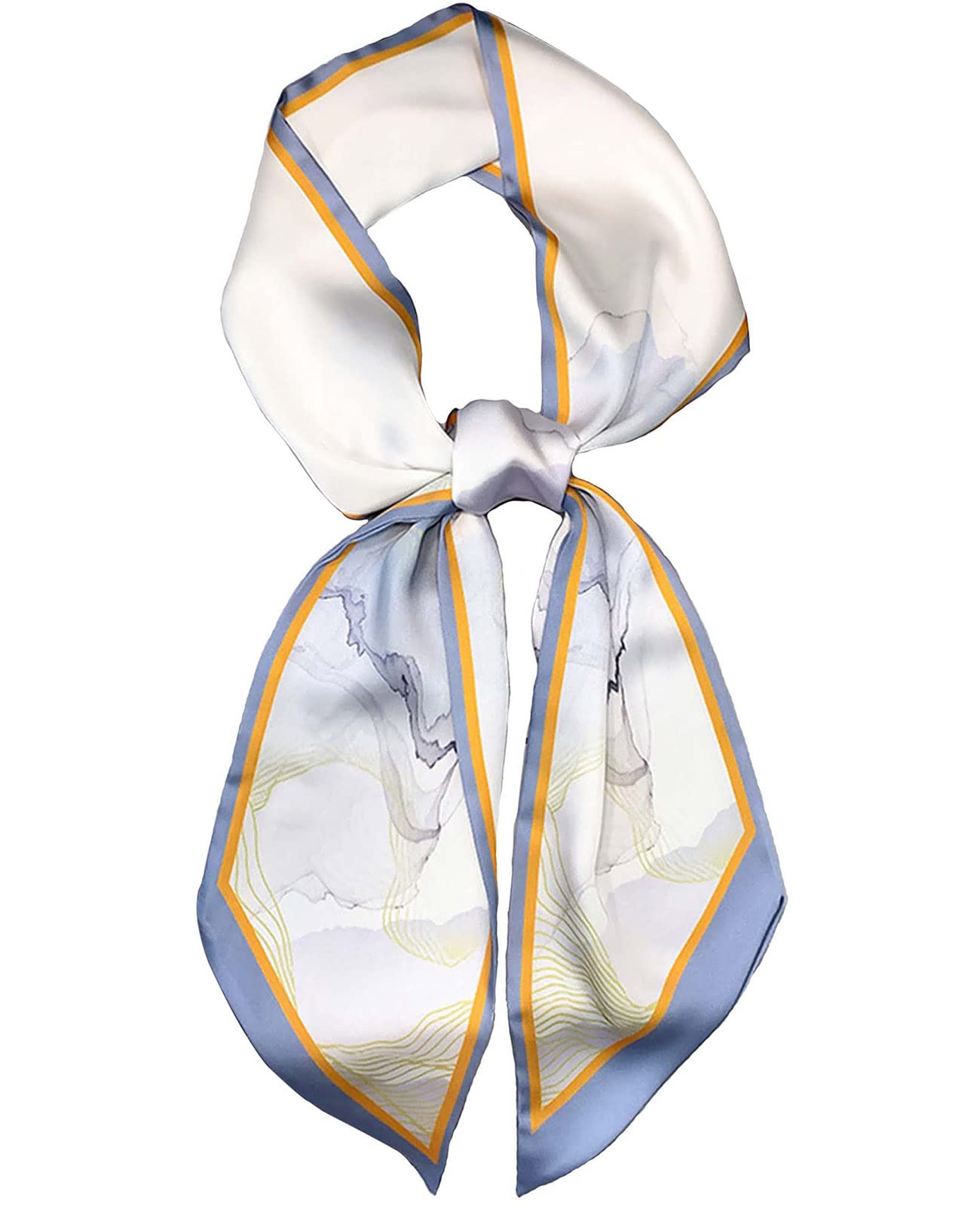 Mitzah Head Scarf  Mulberry Silk Imitation Women's 59" Fashion Neck Satin Scarfs for Bag 59 * 5.9”