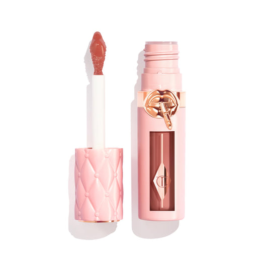 Charlotte Tilbury Pillow Talk Plumpgasm Lip Gloss - Hydrating Lip Plumper with Hyaluronic Acid & Plumpgasm Heat + Ice Technology for Juicy, Glossy Fullness