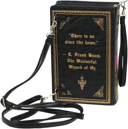 Beauty and the Beast Book Handbag Black Vinyl Novelty Clutch Purse Crossbody Bag