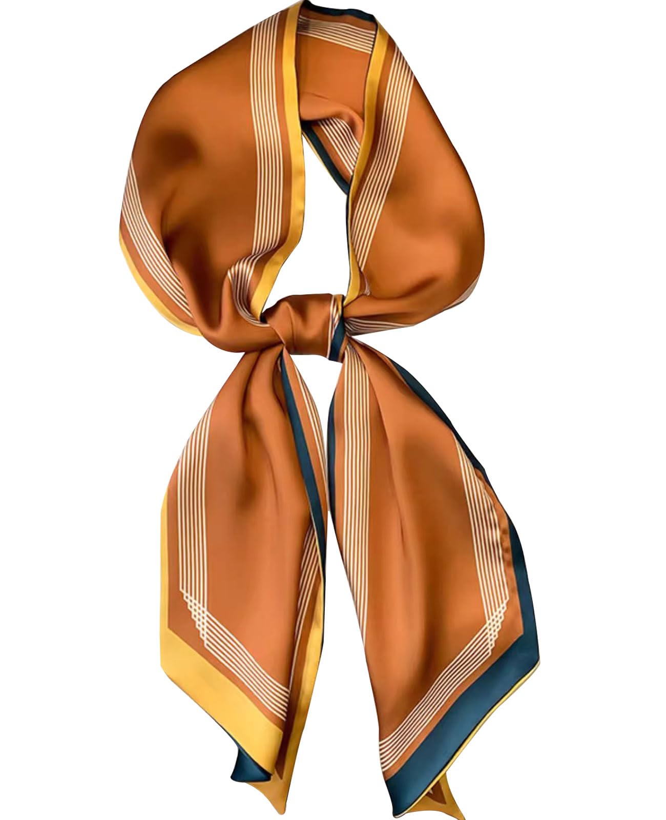 Mitzah Head Scarf  Mulberry Silk Imitation Women's 59" Fashion Neck Satin Scarfs for Bag 59 * 5.9”