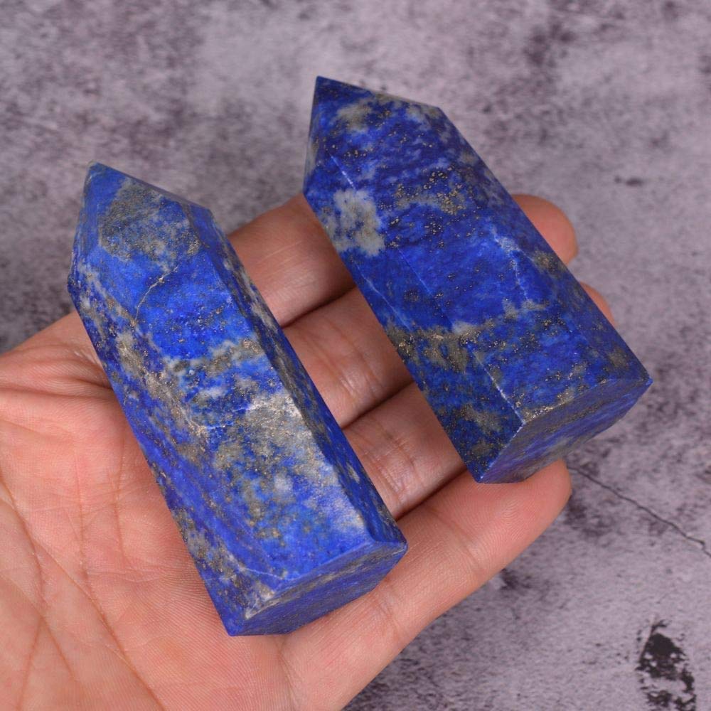 Angelstones Natural Smoky Quartz Gemstone Healing Crystal Hexagonal Pointed Reiki Chakra Faceted Prism Wand Carved Stone Figurine Home Decor