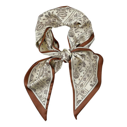 Mitzah Head Scarf  Mulberry Silk Imitation Women's 59" Fashion Neck Satin Scarfs for Bag 59 * 5.9”