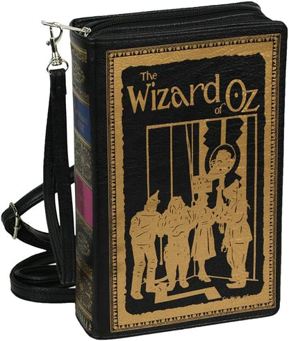 Beauty and the Beast Book Handbag Black Vinyl Novelty Clutch Purse Crossbody Bag
