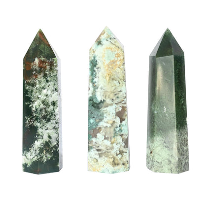 Angelstones Natural Smoky Quartz Gemstone Healing Crystal Hexagonal Pointed Reiki Chakra Faceted Prism Wand Carved Stone Figurine Home Decor