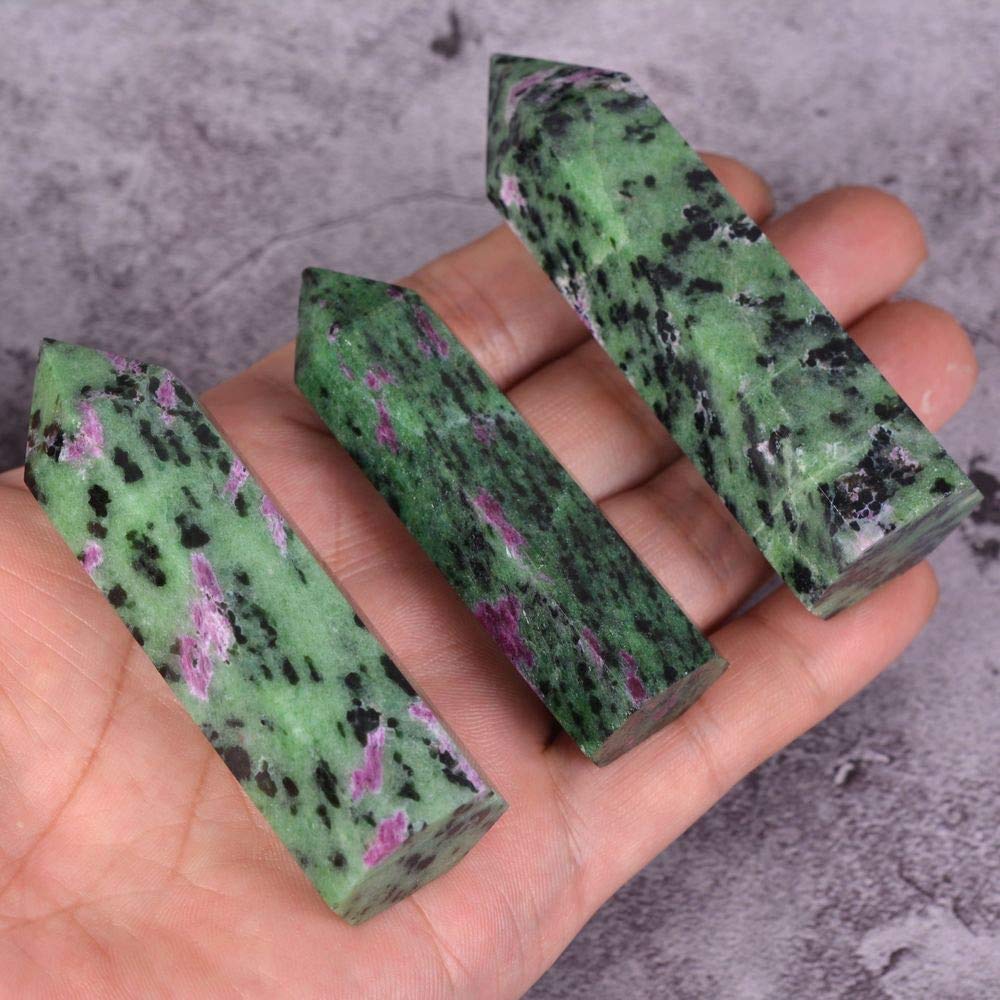 Angelstones Natural Smoky Quartz Gemstone Healing Crystal Hexagonal Pointed Reiki Chakra Faceted Prism Wand Carved Stone Figurine Home Decor