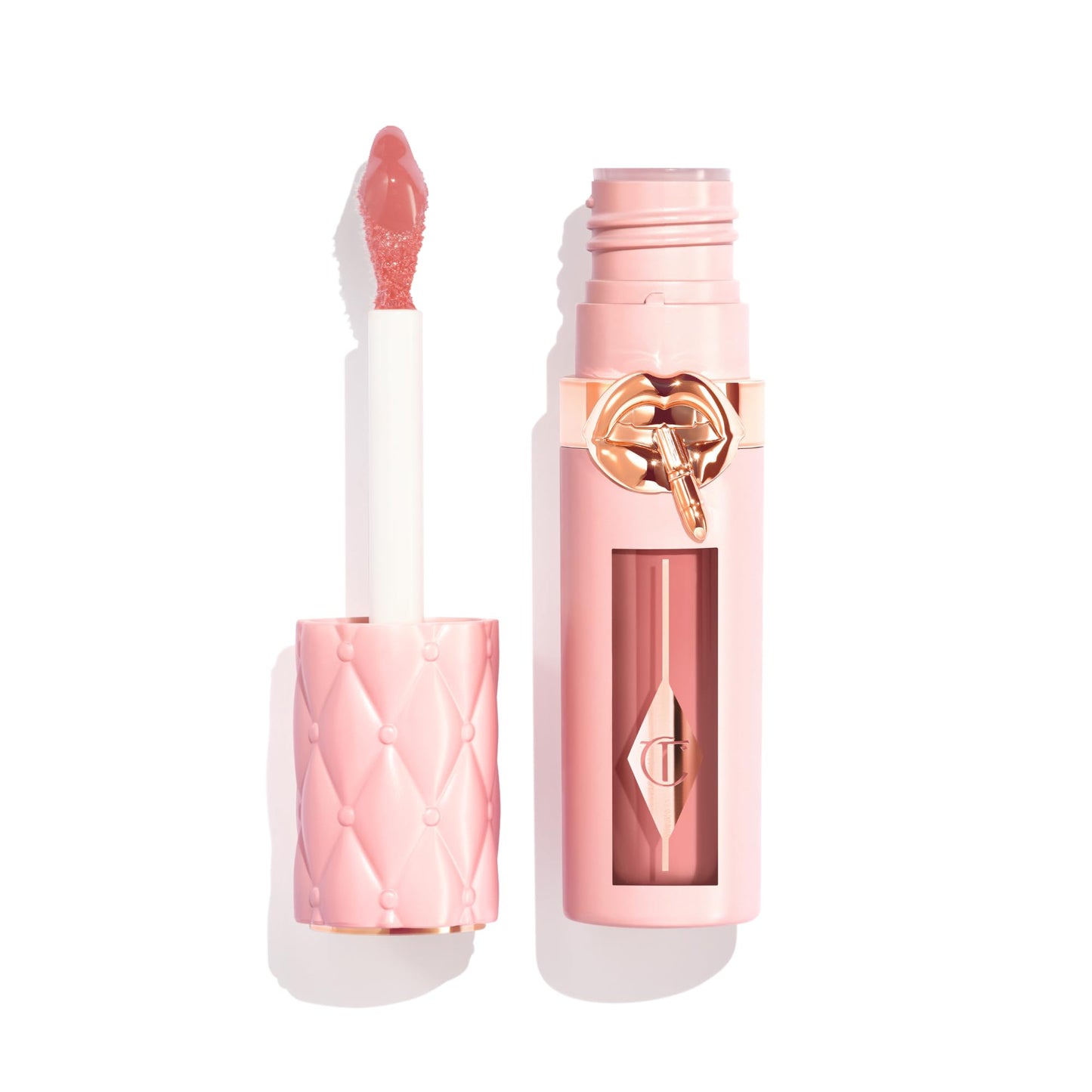 Charlotte Tilbury Pillow Talk Plumpgasm Lip Gloss - Hydrating Lip Plumper with Hyaluronic Acid & Plumpgasm Heat + Ice Technology for Juicy, Glossy Fullness