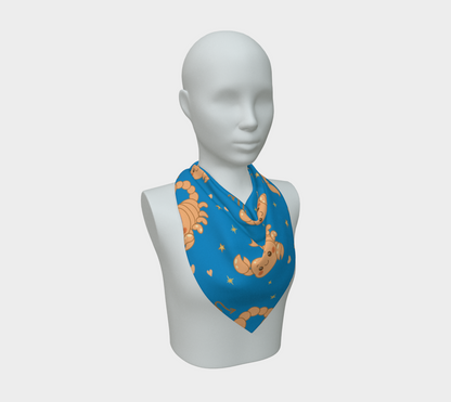 Scorpio Zodiac Sign Pattern Print Scarf