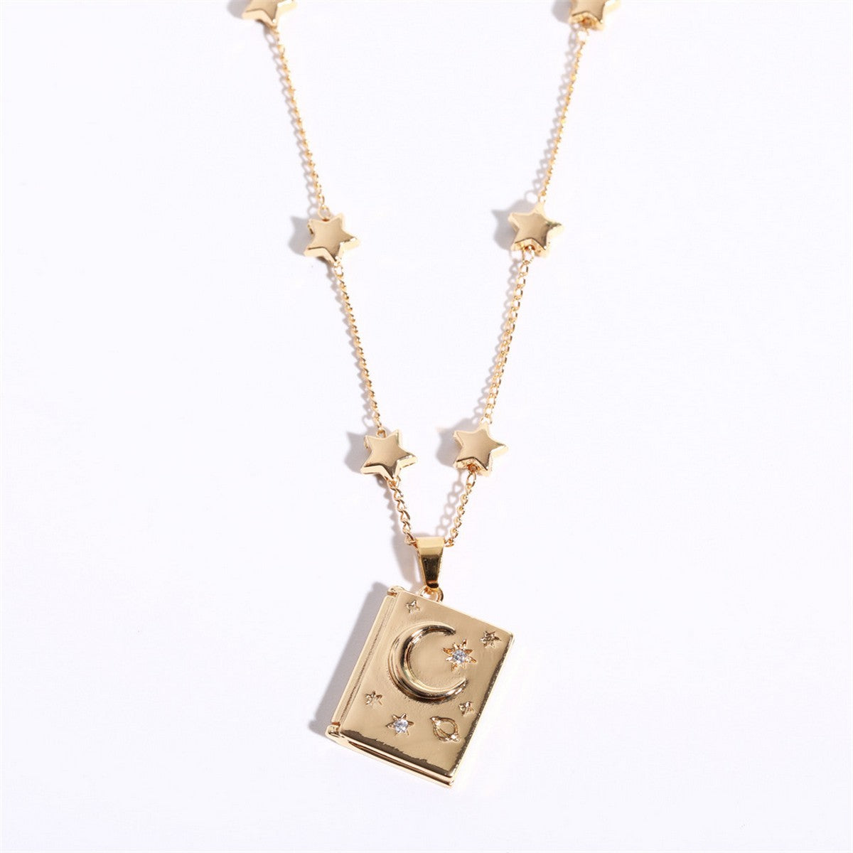 Soulmate Necklace Open & Close Book Cute Dainty Stainless Steel
