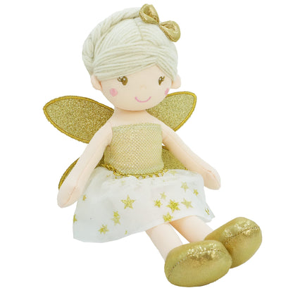 June Garden 18" Ballerina Plush Doll Rosalie - Soft Pink Hair Doll in Floral Dress & Tulle Skirt with Ballet Shoes - Gift for Girls & Toddlers