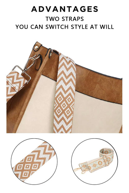 Crossbody Purse with Guitar Strap Zipped Pockets Handbag Shoulder Bag Vegan Leather Crossbody Bags for Women