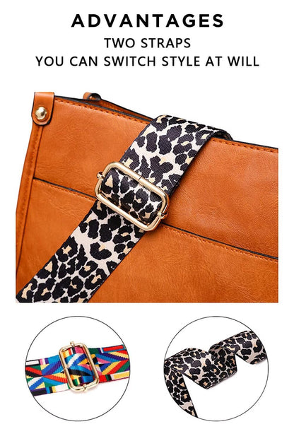 Crossbody Purse with Guitar Strap Zipped Pockets Handbag Shoulder Bag Vegan Leather Crossbody Bags for Women