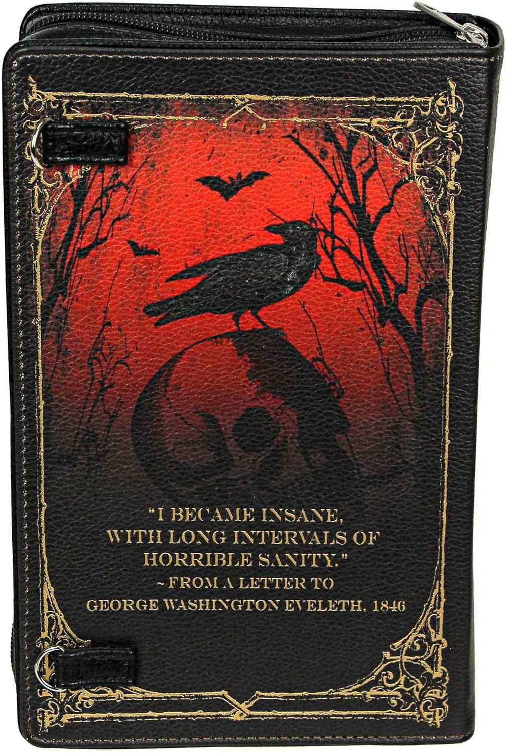 Beauty and the Beast Book Handbag Black Vinyl Novelty Clutch Purse Crossbody Bag