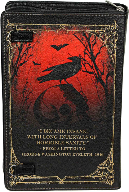Beauty and the Beast Book Handbag Black Vinyl Novelty Clutch Purse Crossbody Bag