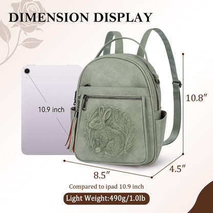 Mini Mochila Bolso para Mujeres, Mochila Pequeña de Cuero Vegano Repujado, Mochilas de Moda, Mochilas de Día, Bolso de Hombro, Pequeño, Moderno