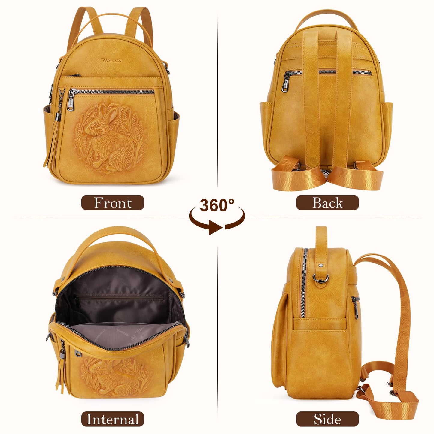 Mini Mochila Bolso para Mujeres, Mochila Pequeña de Cuero Vegano Repujado, Mochilas de Moda, Mochilas de Día, Bolso de Hombro, Pequeño, Moderno