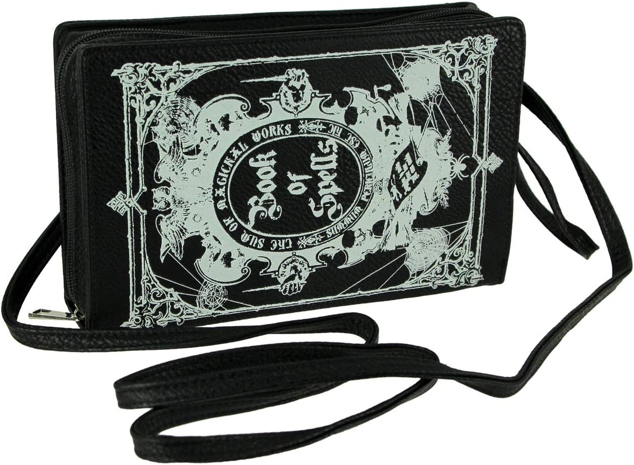 Beauty and the Beast Book Handbag Black Vinyl Novelty Clutch Purse Crossbody Bag