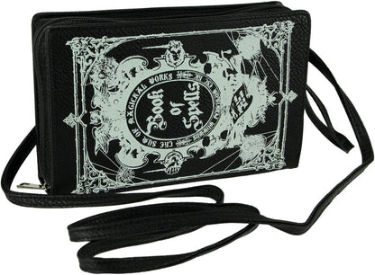 Beauty and the Beast Book Handbag Black Vinyl Novelty Clutch Purse Crossbody Bag