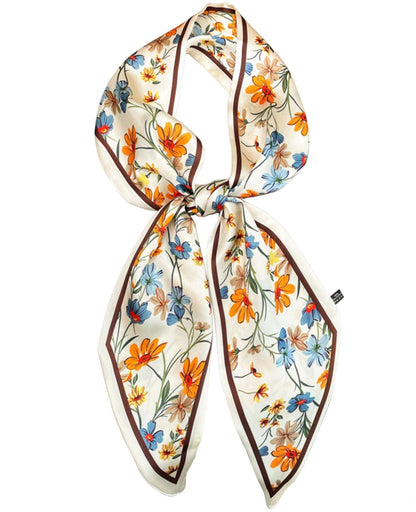 Mitzah Head Scarf  Mulberry Silk Imitation Women's 59" Fashion Neck Satin Scarfs for Bag 59 * 5.9”