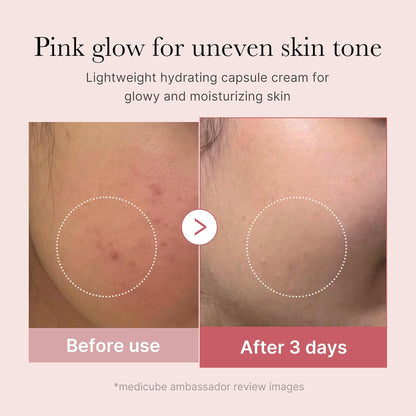 medicube Uneven Skin & Firm Duo: Deep Vitamin C Golden Capsule Face Moisturizer and Salmon DNA PDRN Pink Collagen Capsule Cream
