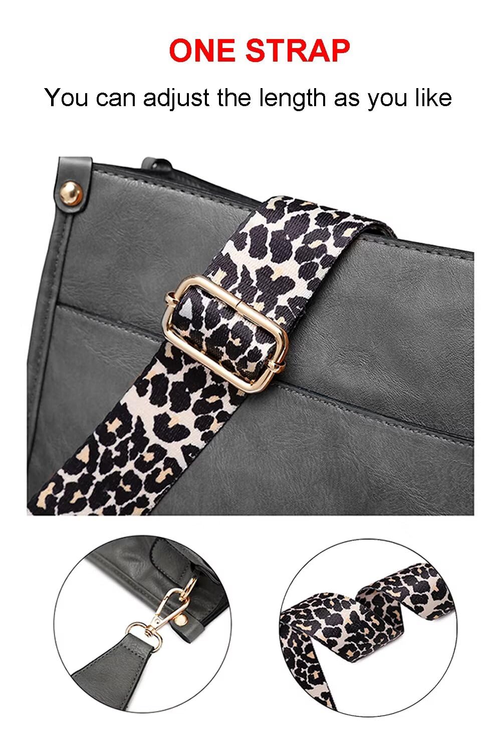 Crossbody Purse with Guitar Strap Zipped Pockets Handbag Shoulder Bag Vegan Leather Crossbody Bags for Women