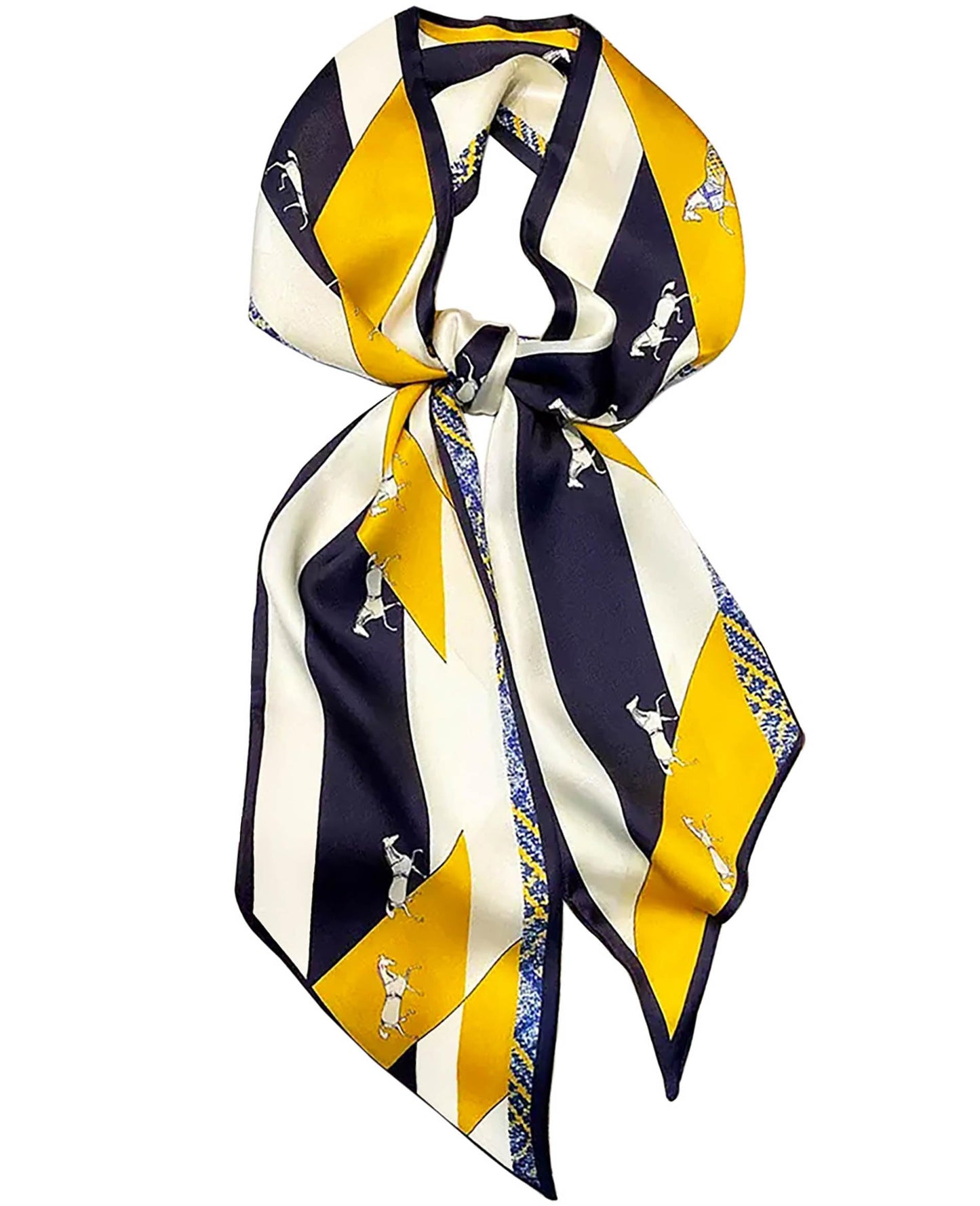 Mitzah Head Scarf  Mulberry Silk Imitation Women's 59" Fashion Neck Satin Scarfs for Bag 59 * 5.9”