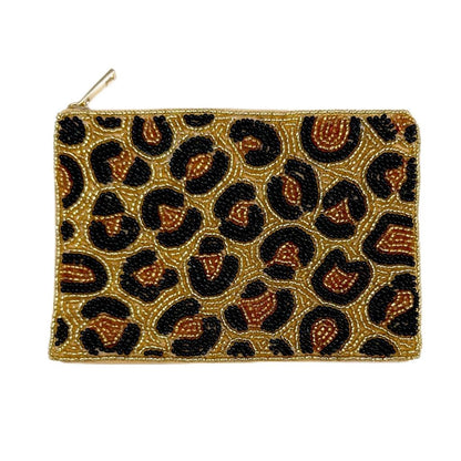 Pearl Beaded Coin Purse Handmade with Colorful Designs Savings Bag Small Zipper Pouch for Cash Card & Makeup (Botox Money)