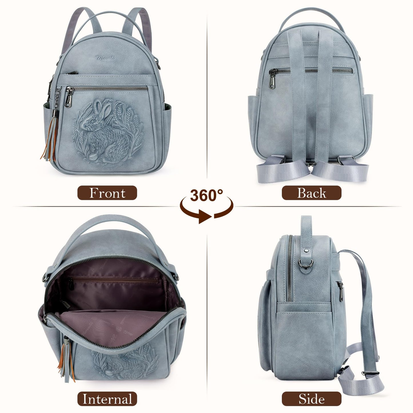Mini Mochila Bolso para Mujeres, Mochila Pequeña de Cuero Vegano Repujado, Mochilas de Moda, Mochilas de Día, Bolso de Hombro, Pequeño, Moderno