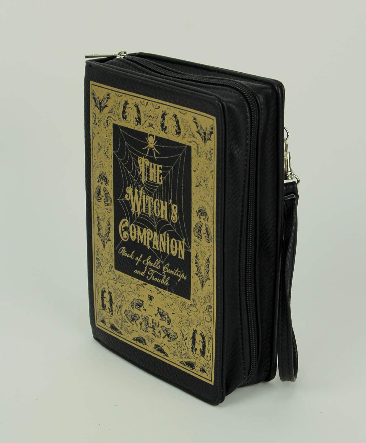 Beauty and the Beast Book Handbag Black Vinyl Novelty Clutch Purse Crossbody Bag