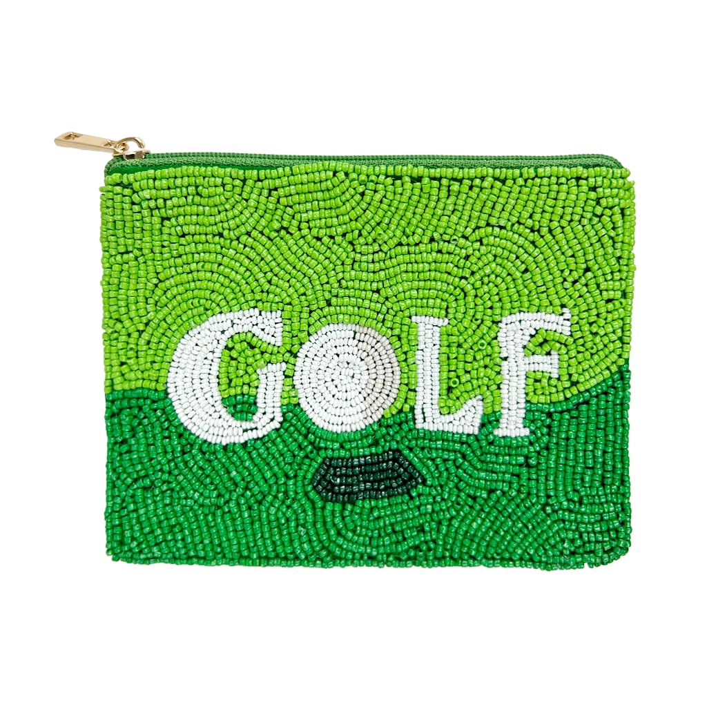 Pearl Beaded Coin Purse Handmade with Colorful Designs Savings Bag Small Zipper Pouch for Cash Card & Makeup (Botox Money)