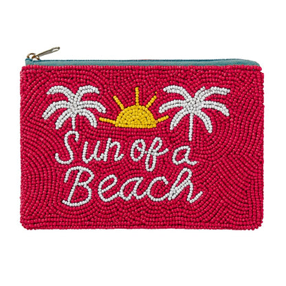 Pearl Beaded Coin Purse Handmade with Colorful Designs Savings Bag Small Zipper Pouch for Cash Card & Makeup (Botox Money)