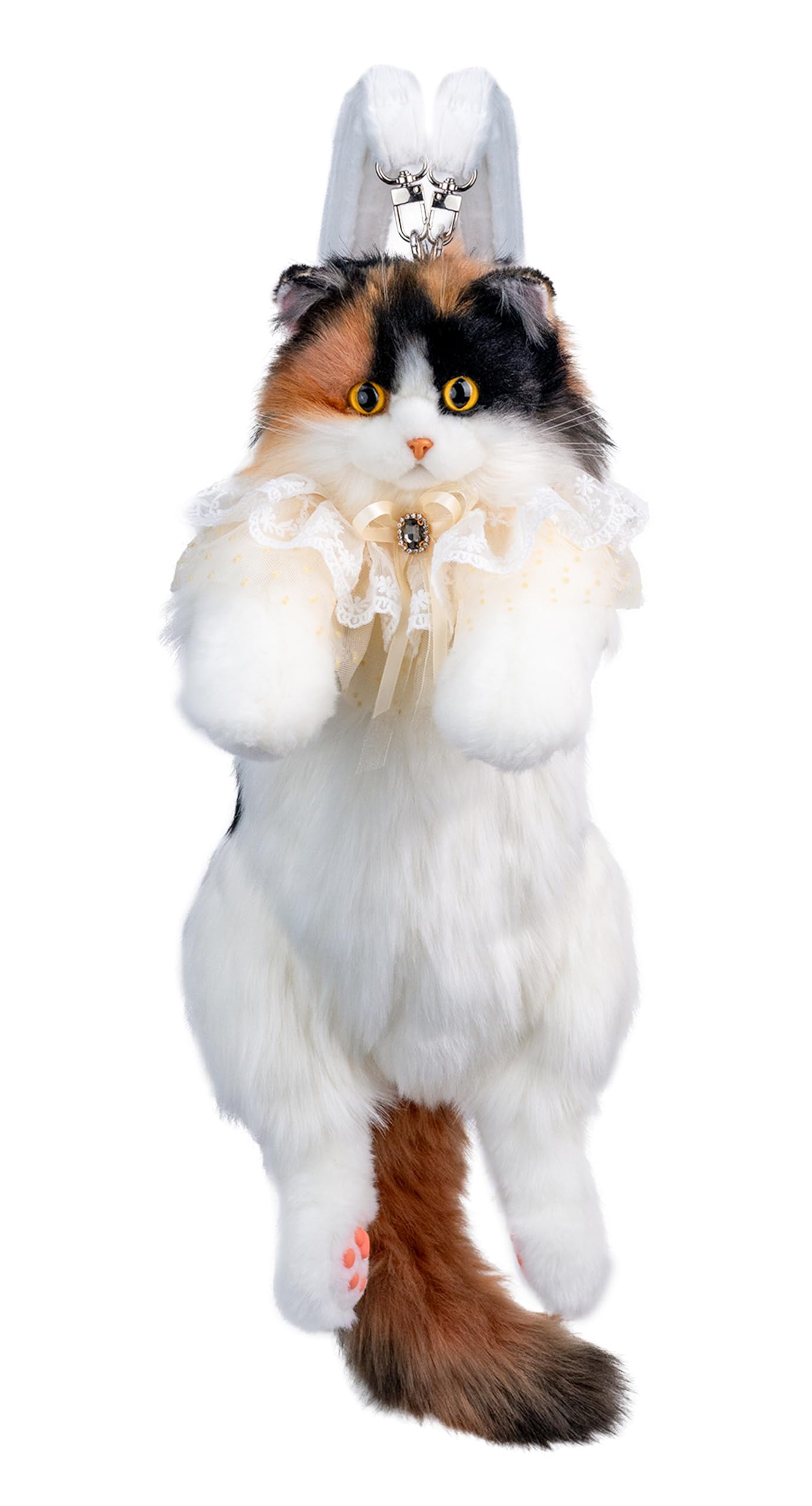 Chongker Cat Shaped Backpack - Handcrafted Stuffed Animals Plush Bag with Adjustable Shoulder, Crossbody, and Handbag Straps (MaineCoon Cat)