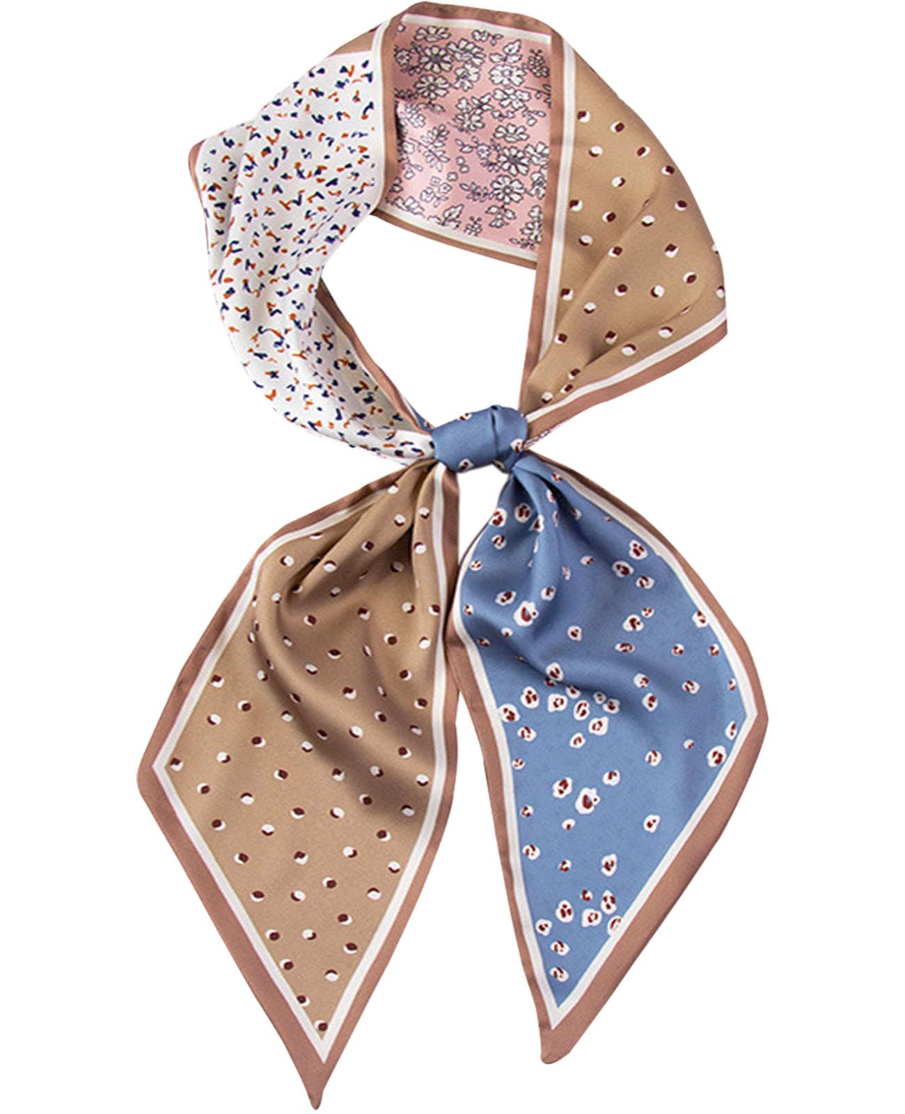 Mitzah Head Scarf  Mulberry Silk Imitation Women's 59" Fashion Neck Satin Scarfs for Bag 59 * 5.9”