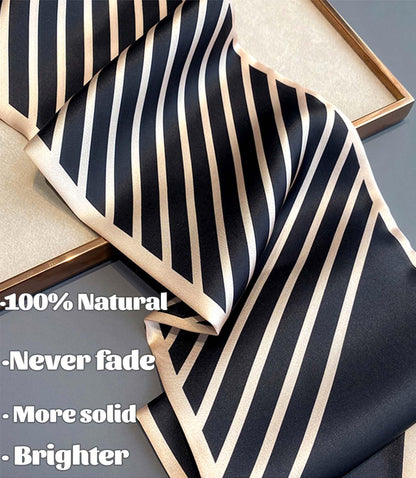 Mitzah Head Scarf  Mulberry Silk Imitation Women's 59" Fashion Neck Satin Scarfs for Bag 59 * 5.9”