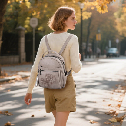 Mini Mochila Bolso para Mujeres, Mochila Pequeña de Cuero Vegano Repujado, Mochilas de Moda, Mochilas de Día, Bolso de Hombro, Pequeño, Moderno